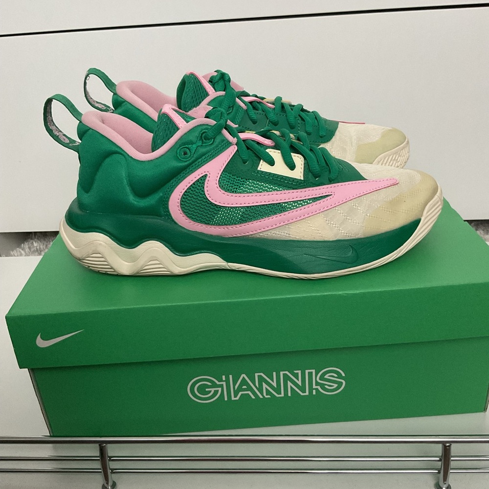 Nike Green and Pink Athletic Shoes